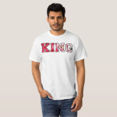 キングの文字グラフィティスタイルのレタリング Tシャツ (正面フル)