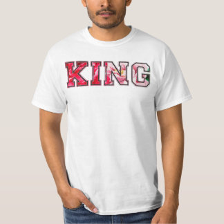 キングの文字グラフィティスタイルのレタリング Tシャツ