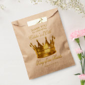 キングの私たちのハート70th誕生日ゴールドフォイルクラウン フェイバーバッグ (封をした状態)
