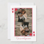 キングの私のハート写真バレンタインデー シーズンカード (正面)