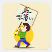 キングはいないステッカー スクエアシール (正面)