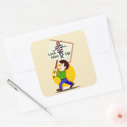 キングはいないステッカー スクエアシール (封筒)