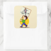 キングはいないステッカー スクエアシール (バッグ)