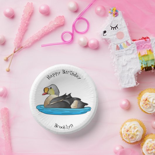 キングアイダー鳥の漫画イラストレーション ペーパーボウル (パーティー)