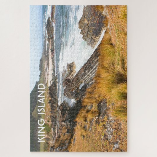 キングアイランド:オーストラリア、タスマニア、ウィンドスイープベイ ジグソーパズル (縦)