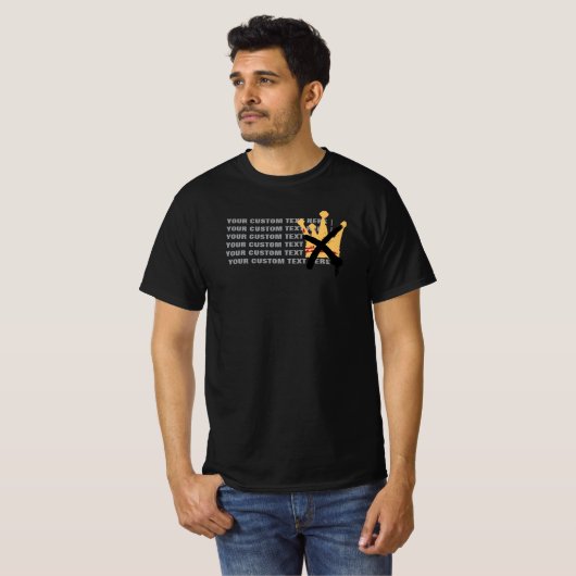 キングアンチ君主制カスタムの抗議グレー(胸部) Tシャツ (正面フル)