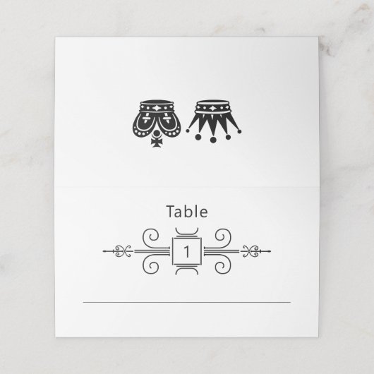 キングアンドクイーンチェス盤ゲ結婚ーム プレイスカード (外部開封)