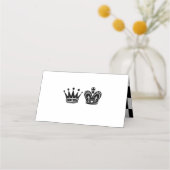 キングアンドクイーンチェス盤ゲ結婚ーム プレイスカード (裏面)