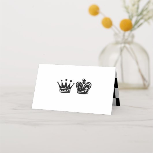 キングアンドクイーンチェス盤ゲ結婚ーム プレイスカード (裏面)