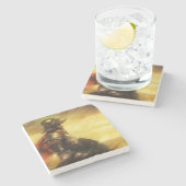 キングアーサー石コースター ストーンコースター (横)