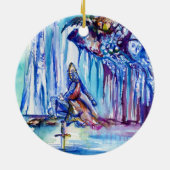 キングアーサー、湖のレディとエクスカリバー セラミックオーナメント (裏面)