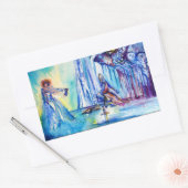 キングアーサー、湖のレディとエクスカリバー 長方形シール (封筒)