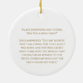 キングイエズスエレガントブラック/金ゴールドクリスチャン・クリスマス セラミックオーナメント (裏面)