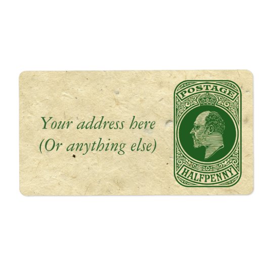 キングエドワードVIIプリペイド封筒の切手 ラベル (正面)