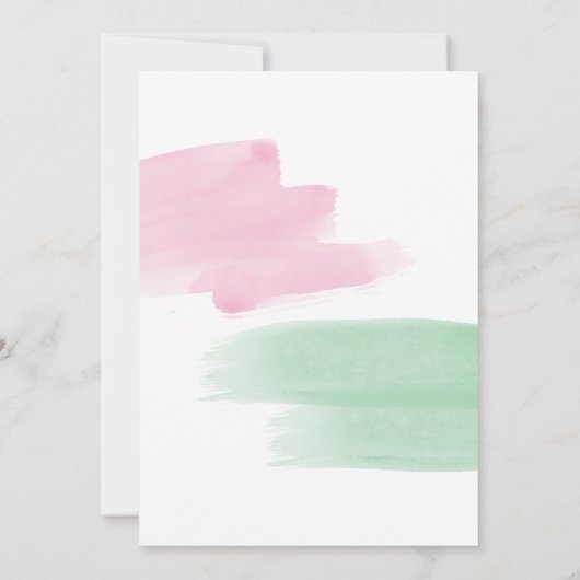 キングエレガントプロテアウォーターカラー結婚式招待状 招待状 (裏面)