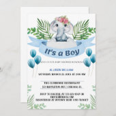 キングエレファントクラウンプリンスのお祝い 招待状 (正面/裏面)