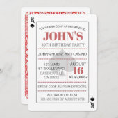 キングオブカジノスペードトランプのポーカートランプ 招待状 (正面/裏面)