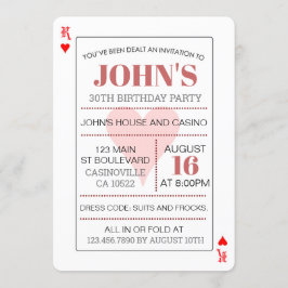 キングオブカジノハートトランプのポーカートランプ 招待状