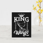 キングオブザウイングチキンおもしろいバーベキュー カード (黄色い花)