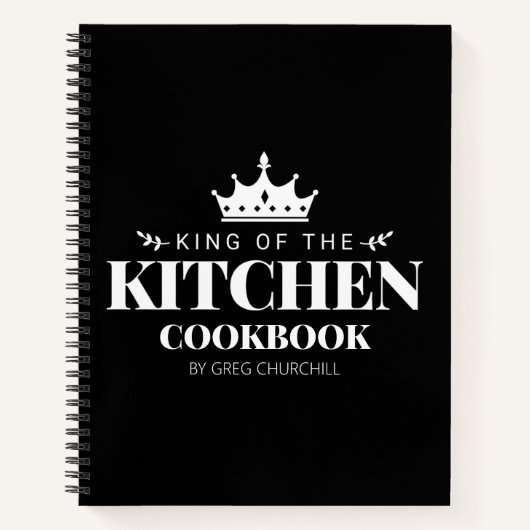 キングオブザキッチンクックブックレシピ パーソナライズされた ノートブック (正面)