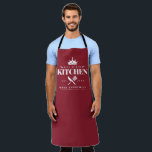 キングオブザキッチングルメメンレパーソナライズされたッド エプロン<br><div class="desc">パパ、おじいちゃん、兄さん、あるいは人生の中で調理師を好む大切な人にぴったりの贈り物！赤いエプロン。自宅で簡単にカスタマイズが可能</div>