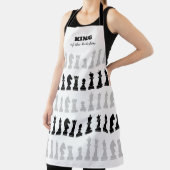 キングオブザキッチンチェス白黒パターン エプロン (インサイチュ)