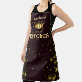 キングオブザキッチン金ゴールドクラウンスターズオンブラック エプロン (インサイチュ)