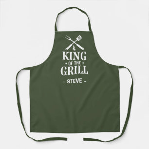 キングオブザグリルパーソナライズされたBBQ エプロン