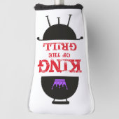 キングオブザグリルブラックパープルクラウンレッド ゴルフヘッドカバー (回転90)