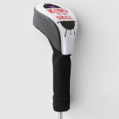 キングオブザグリルブラックパープルクラウンレッド ゴルフヘッドカバー (アングル)