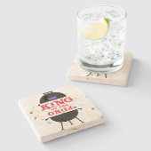 キングオブザグリルブラックパープルクラウンレッド ストーンコースター (横)