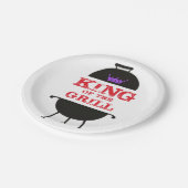 キングオブザグリルブラックパープルクラウンレッド ペーパープレート (アングル)