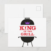 キングオブザグリルブラックパープルクラウンレッド ポストカード (正面/裏面)