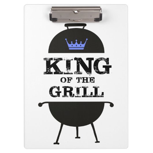 キングオブザグリルブラックブルークラウン クリップボード (正面)