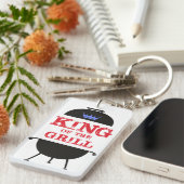 キングオブザグリルブルークラウンレッド キーホルダー (正面右)