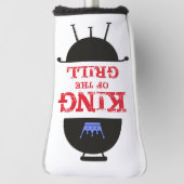 キングオブザグリルブルークラウンレッド ゴルフヘッドカバー (回転90)