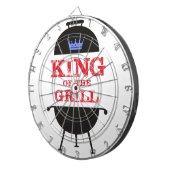 キングオブザグリルブルークラウンレッド ダーツボード (正面右)