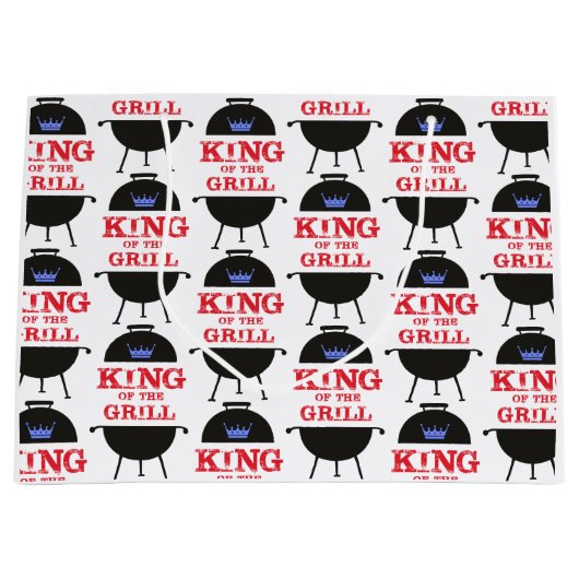 キングオブザグリルブルークラウンレッド ラージペーパーバッグ (正面)