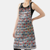 キングオブザグリルレッドブルー星の愛国的な田舎者 エプロン (インサイチュ)