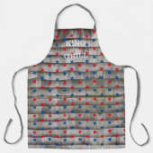 キングオブザグリルレッドブルー星の愛国的な田舎者 エプロン (正面)