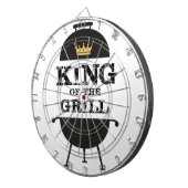 キングオブザグリル、ブラック金ゴールドクラウン ダーツボード (正面右)