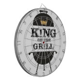 キングオブザグリル、ブラック金ゴールドクラウン ダーツボード (正面左)