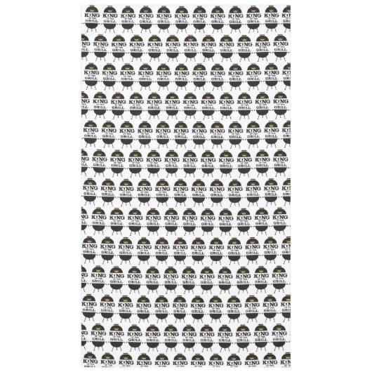 キングオブザグリル、ブラック金ゴールドクラウン テーブルクロス (正面)