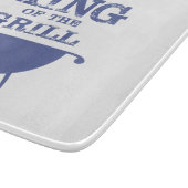 キングオブザグリル、ブルー カッティングボード (角)