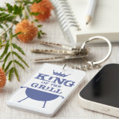 キングオブザグリル、ブルー キーホルダー (正面右)