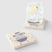 キングオブザグリル、ブルー ストーンコースター (横)