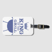 キングオブザグリル、ブルー ラゲッジタグ (正面横)