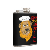 キングオブザグリル、ライオンシェフ、ブラックおもしろい フラスク (右)