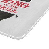 キングオブザグリル、白黒クラウンレッド カッティングボード (角)