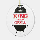 キングオブザグリル、白黒クラウンレッド セラミックオーナメント (左)